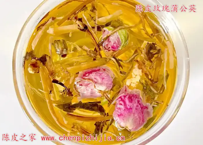 陈皮玫瑰花蒲公英一起泡茶有什么作用
